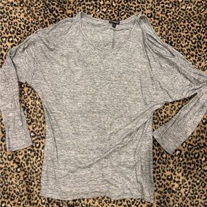 Express Heather Gray Long Sleeve Top